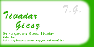 tivadar giesz business card